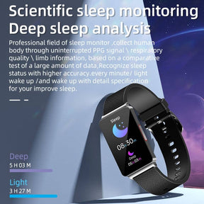 PH80 One-click Blood Glucose Blood Pressure Sleep Heart Rate  Measurement Sports Smart Bracelet