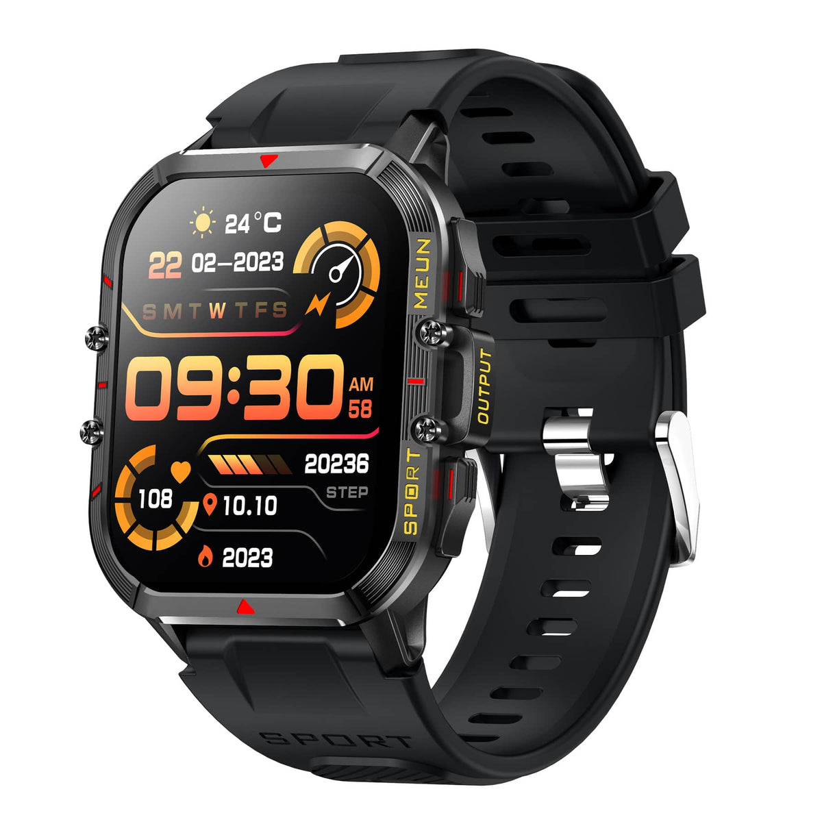 PH56 Anti Drop Waterproof and Dust-proof Cold Resistant Military Sports Blood Glucose Heart Rate Monitor Health Smart Watch