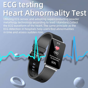 PH80 One-click Blood Glucose Blood Pressure Sleep Heart Rate  Measurement Sports Smart Bracelet