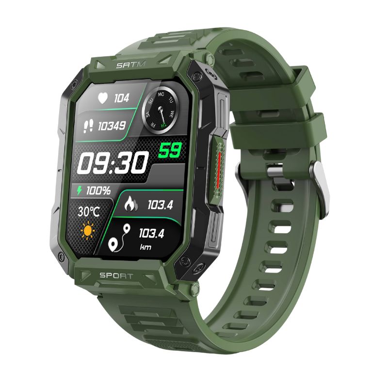 PH307 2.10-inch High-defnition Large Screen ECG/EKG Blood Glucose Sports Bluetooth Health Smart Watch