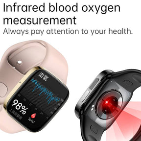 PH08 Blood Sugar Blood Pressure Blood Oxygen Monitoring High Appearance Level Bluetooth Call Smart Watch