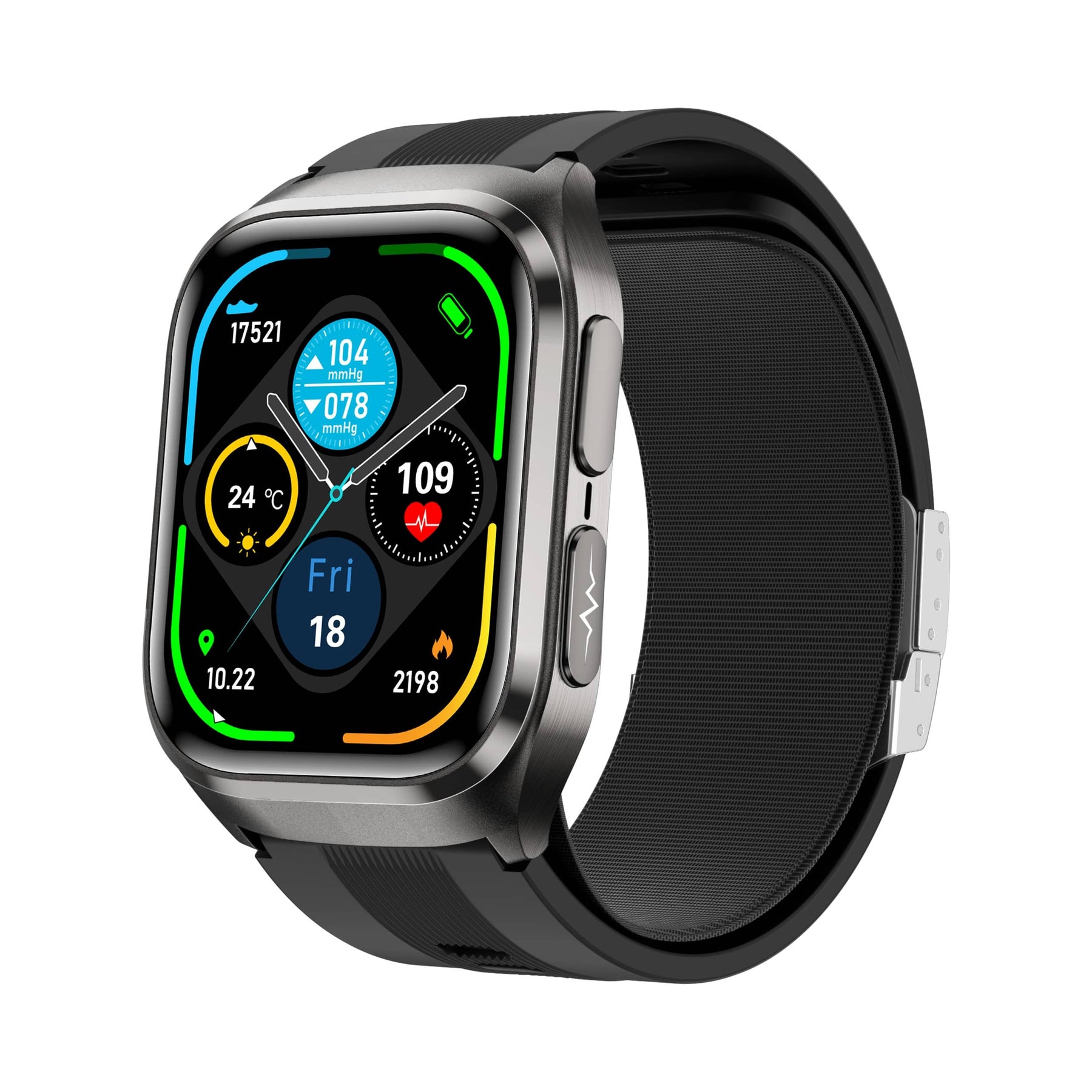 PH17 High Precision Air Bag Blood Pressure Blood Glucose ECG Heart Rate Uric Acid Blood Lipid Monitoring Smart Watch