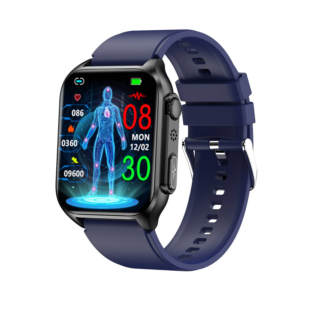 PH12 Bluetooth Talking Cardio Oximetry ECG+PPG Heart Rate Blood Glucose BP Monitoring Smart Health Watch