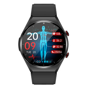 One-click Laser Therapy Blood Sugar Blood Pressure ECG/EKG HRV Heart Measurement Health Smart Watch